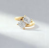 3.00ct Double Emerald Cut  (1.50ct each) Toi Et Moi Lab-Grown Diamond Ring