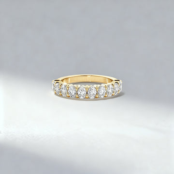 2.33 ct Oval Cut Lab Grown Diamond Half-Eternity Band (0.30 ct per Stone)