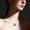 7.00ct Ocean Blue Paraiba & Lab-Grown Diamond Azure Luminance Pendant Necklace