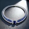 6.50ct Royal Blue Sapphire & Lab-Grown Diamond Azure Luminance Choker Necklace