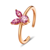 The White Rabbit Candy x Mia Liora Pink Moissanite Children's Ring in 925 Sterling Silver with Rose Gold Plating
