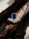 3.50ct Royal Blue Sapphire & Lab-Grown Diamond Azure Luminance Teardrop Ring