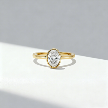 1.50ct Oval Cut Lab-Grown Diamond Bezel Ring