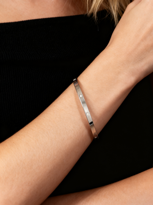 Amira Inlay Diamond Bangle