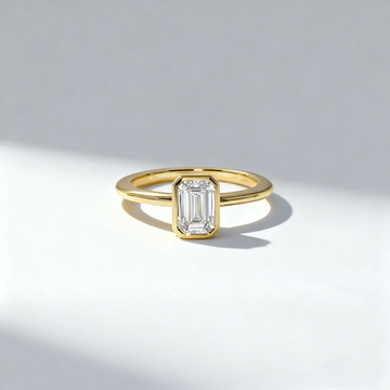 1.00ct Emerald Cut Bezel  Lab-Grown Diamond