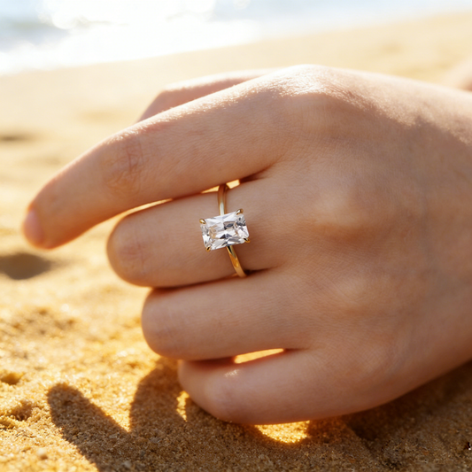 2.00ct Radiant-cut Lab-Grown Diamond 4-Prong Solitaire Ring