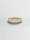 0.10 ct Oval Cut Diamond Half-Circle Eternity Ring (1.00 ct Total)