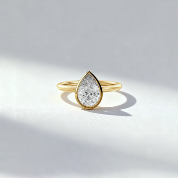 2.00ct Pear Cut Lab-Grown Diamond Bezel Ring