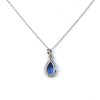 Atelier Gemstone 2.5 Carat Emerald Cut Lab Grown Pink Sapphire Halo Pendant Necklace in 925 Sterling Silver