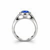 Atelier Gemstone 5.1 Carat Oval Cut Lab Grown Aquamarine Ring in 925 Sterling Silver