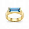 Atelier Gemstone 2.59 Carat Baguette Cut Santa Maria Aquamarine Men's Ring