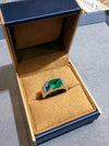 Atelier Gemstone 2.93 Carat Emerald Cut Lab Grown Emerald Men’s Statement Ring Luxury 925 Sterling Silver