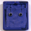 Atelier Gemstone 3 Carat Round Cut Lab Grown Black Spinel Earrings in 925 Sterling Silver