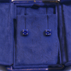 Atelier Gemstone 3.1 Carat Round Cut Lab Grown Cornflower Blue Sapphire Earrings in 925 Sterling Silver