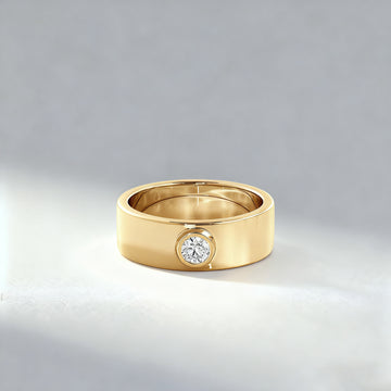 0.20 ct Round Cut Bezel-Set Men’s Band