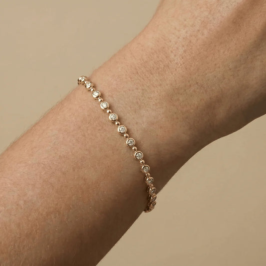 Liora Muse Half Tennis Diamond Bracelet in Sterling Silver