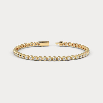 Liora Muse 2 CTW Bezel Set Lab-Grown Diamond Tennis Bracelet in Sterling Silver