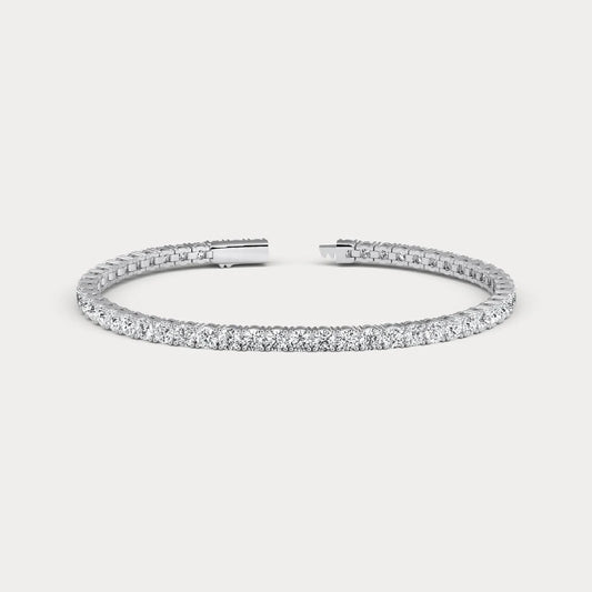Liora Muse 6.63 CTW Luxury Lab-Grown Diamond Tennis Bracelet in 925 Sterling Silver,13 pointers 17cm