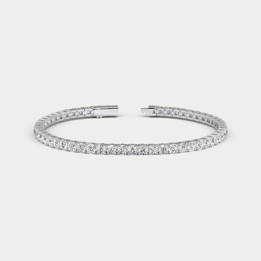 Liora Muse 7.00 ct Round Lab-Grown Diamond Tennis Bracelet in Sterling Silver