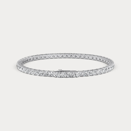 Liora Muse 3.00ct Round Lab-Grown Diamond Tennis Bracelet in Sterling Silver