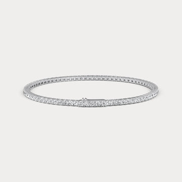 Liora Muse 3 CTW Luxury Lab-Grown Diamond Tennis Bracelet in 925 Sterling Silver,4 pointers 17cm