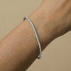 Liora Muse 3 CTW Luxury Lab-Grown Diamond Tennis Bracelet in 925 Sterling Silver,4 pointers 17cm