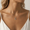 Liora Muse Letter Pendant with Initial Letter A-Z Charm 26 Letters Lab-Grown Diamonds Bubble Necklace 10k Solid Gold