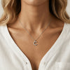 Liora Muse Letter Pendant with Initial Letter A-Z Charm 26 Letters Lab-Grown Diamonds Bubble Necklace 10k Solid Gold