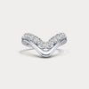 Liora Muse Chevron V-Shaped Lab-Grown Diamond Ring in Sterling Silver