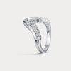Liora Muse Chevron V-Shaped Lab-Grown Diamond Ring in Sterling Silver