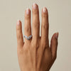 Liora Muse Chevron V-Shaped Lab-Grown Diamond Ring in Sterling Silver