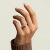 Liora Muse Chevron V-Shaped Lab-Grown Diamond Ring in Sterling Silver