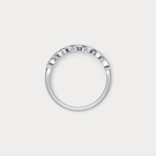 Liora Muse 0.25ct Round Lab-Grown Diamond Twist Band Ring in Sterling Silver