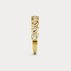 Liora Muse 0.25ct Round Lab-Grown Diamond Twist Band Ring in 9K Solid Gold