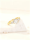 1.00 ct Round Cut with Pear Cut Wing Three-Stone Lab-Grown Diamond Ring