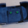 Atelier Gemstone 2.6 Carat Round Cut Lab Grown Emerald Earrings in 925 Sterling Silver