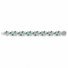 Atelier Gemstone 9.21 Carat Oval Cut Lab Grown Emerald Bracelet in 925 Sterling Silver