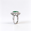 Atelier Gemstone 2.3 Carat Emerald Cut Emerald Ring in 925 Sterling Silver