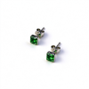 Atelier Gemstone 1.1 Carat Square Cut Lab Grown Emerald Earrings in 925 Sterling Silver