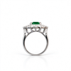 Atelier Gemstone 2.3 Carat Emerald Cut Emerald Ring in 925 Sterling Silver