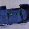 Atelier Gemstone 1.1 Carat Square Cut Lab Grown Emerald Earrings in 925 Sterling Silver