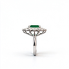 Atelier Gemstone 2.3 Carat Emerald Cut Emerald Ring in 925 Sterling Silver