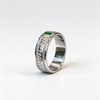 Atelier Gemstone 0.17 Carat Baguette Cut Emerald Men's Ring in 925 Sterling Silver
