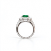Atelier Gemstone 3.2 Carat Emerald Cut Emerald Ring in 925 Sterling Silver