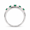 Atelier Gemstone 0.759 Carat Round Cut Lab Grown Emerald Ring in 925 Sterling Silver