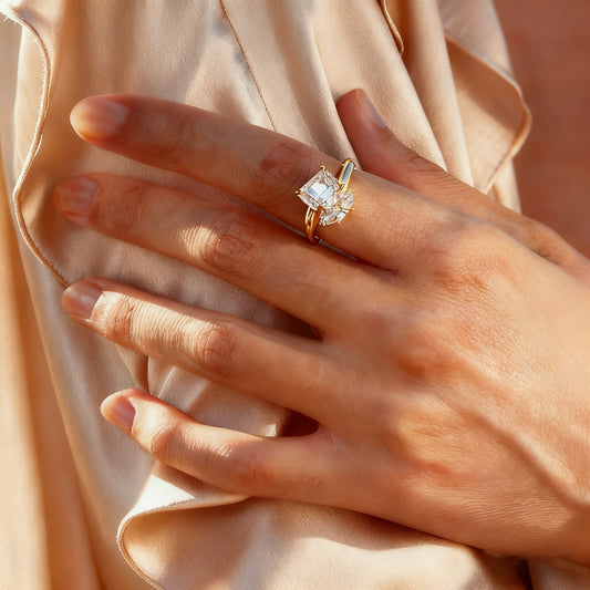 1.00 ct Marquise + 2.00 ct Radiant Toi Et Moi Lab-Grown Diamond Ring