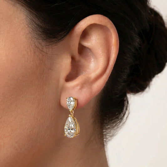 Liora Muse 7 CTW Mirror Pear Lab-Grown Diamond Drop Earrings