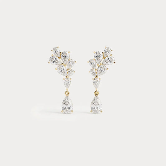 Liora Muse 5.44 CTW Leaf Cluster Lab-Grown Diamond Drop Earrings