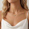 Liora Muse Seven-Stone Bezel-Set Lab-Grown Diamond Bar Necklace in 9K Gold
