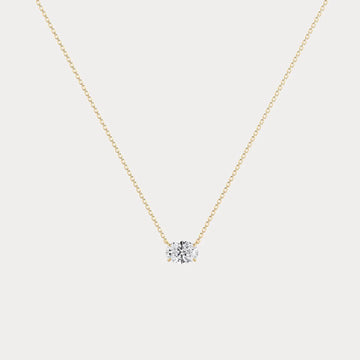 Liora Muse Oval Lab-Grown Diamond Solitaire Pendant Necklace